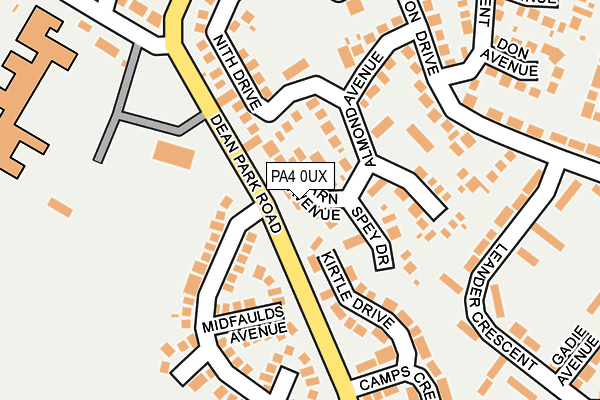PA4 0UX map - OS OpenMap – Local (Ordnance Survey) PA4 0UX map - OS OpenMap – Local (Ordnance Survey)
