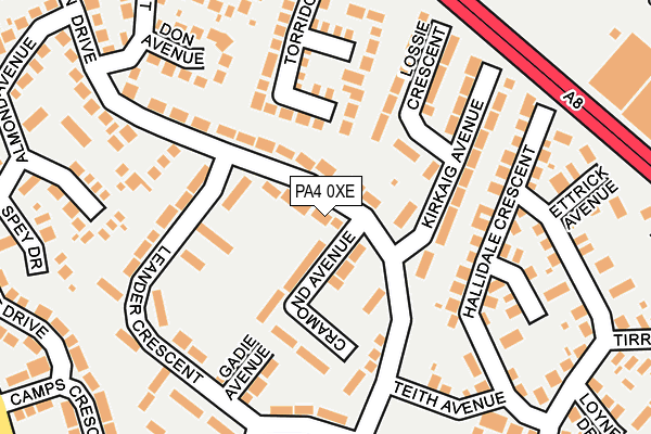 PA4 0XE map - OS OpenMap – Local (Ordnance Survey) PA4 0XE map - OS OpenMap – Local (Ordnance Survey)