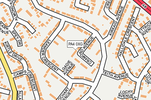 PA4 0XG map - OS OpenMap – Local (Ordnance Survey) PA4 0XG map - OS OpenMap – Local (Ordnance Survey)
