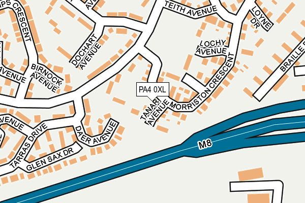 PA4 0XL map - OS OpenMap – Local (Ordnance Survey) PA4 0XL map - OS OpenMap – Local (Ordnance Survey)