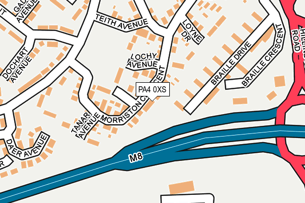 PA4 0XS map - OS OpenMap – Local (Ordnance Survey)