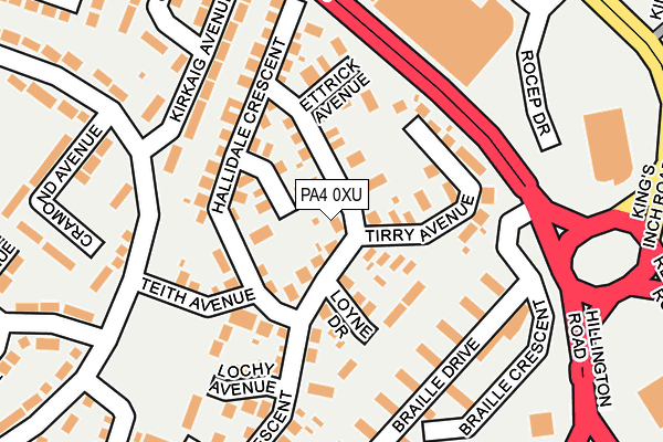PA4 0XU map - OS OpenMap – Local (Ordnance Survey) PA4 0XU map - OS OpenMap – Local (Ordnance Survey)