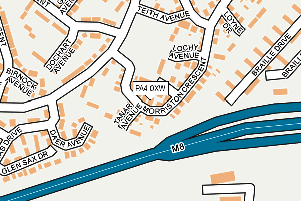 PA4 0XW map - OS OpenMap – Local (Ordnance Survey) PA4 0XW map - OS OpenMap – Local (Ordnance Survey)