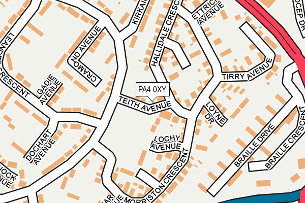 PA4 0XY map - OS OpenMap – Local (Ordnance Survey) PA4 0XY map - OS OpenMap – Local (Ordnance Survey)