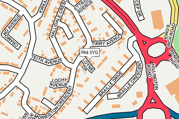 PA4 0YG map - OS OpenMap – Local (Ordnance Survey) PA4 0YG map - OS OpenMap – Local (Ordnance Survey)