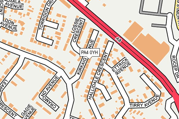 PA4 0YH map - OS OpenMap – Local (Ordnance Survey) PA4 0YH map - OS OpenMap – Local (Ordnance Survey)