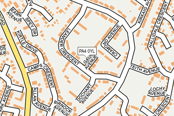PA4 0YL map - OS OpenMap – Local (Ordnance Survey) PA4 0YL map - OS OpenMap – Local (Ordnance Survey)