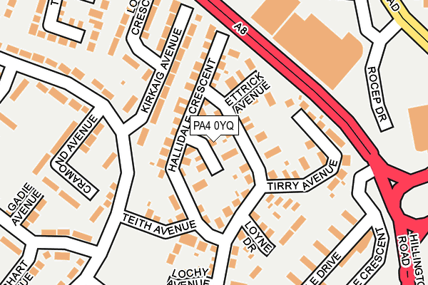 PA4 0YQ map - OS OpenMap – Local (Ordnance Survey)