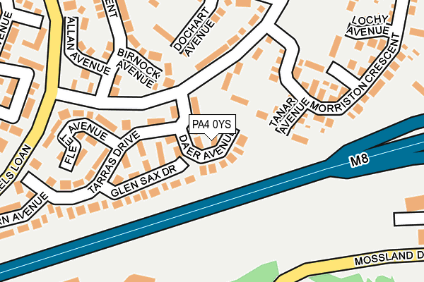 PA4 0YS map - OS OpenMap – Local (Ordnance Survey) PA4 0YS map - OS OpenMap – Local (Ordnance Survey)