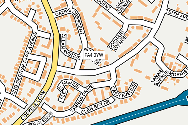 PA4 0YW map - OS OpenMap – Local (Ordnance Survey) PA4 0YW map - OS OpenMap – Local (Ordnance Survey)