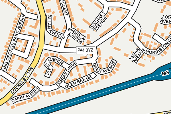PA4 0YZ map - OS OpenMap – Local (Ordnance Survey) PA4 0YZ map - OS OpenMap – Local (Ordnance Survey)