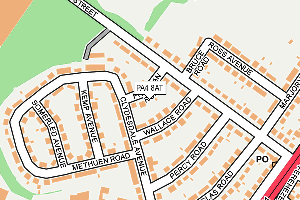 PA4 8AT map - OS OpenMap – Local (Ordnance Survey) PA4 8AT map - OS OpenMap – Local (Ordnance Survey)