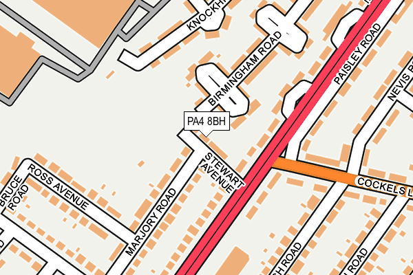 PA4 8BH map - OS OpenMap – Local (Ordnance Survey) PA4 8BH map - OS OpenMap – Local (Ordnance Survey)