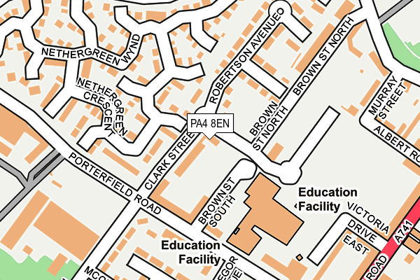 PA4 8EN map - OS OpenMap – Local (Ordnance Survey) PA4 8EN map - OS OpenMap – Local (Ordnance Survey)