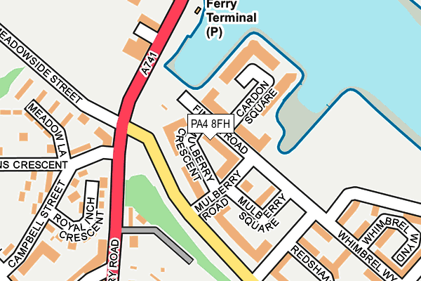 PA4 8FH map - OS OpenMap – Local (Ordnance Survey) PA4 8FH map - OS OpenMap – Local (Ordnance Survey)