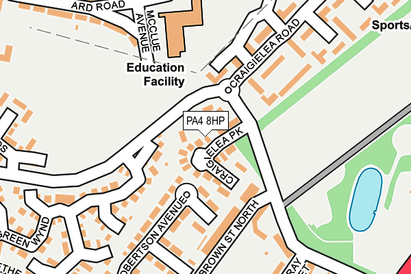 PA4 8HP map - OS OpenMap – Local (Ordnance Survey) PA4 8HP map - OS OpenMap – Local (Ordnance Survey)