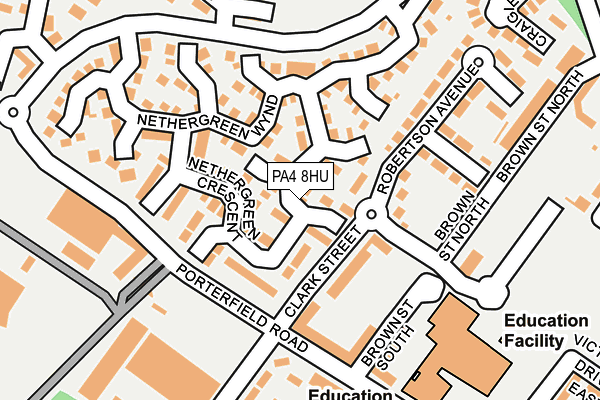 PA4 8HU map - OS OpenMap – Local (Ordnance Survey)