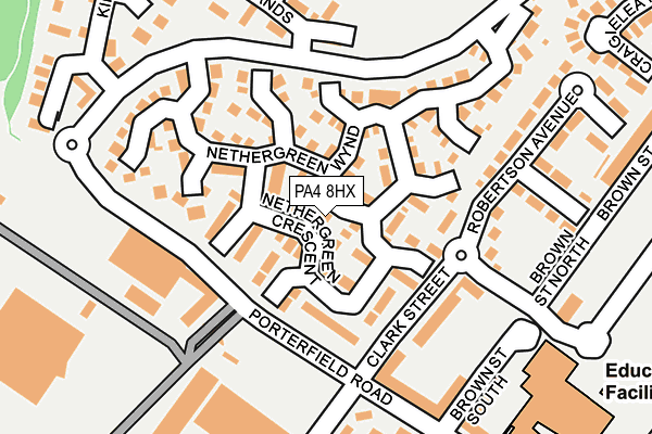 PA4 8HX map - OS OpenMap – Local (Ordnance Survey)