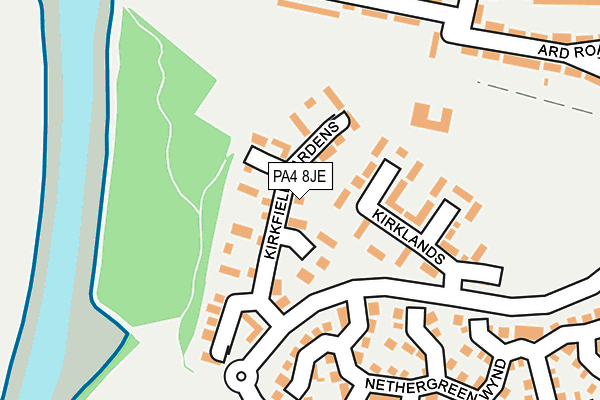 PA4 8JE map - OS OpenMap – Local (Ordnance Survey)