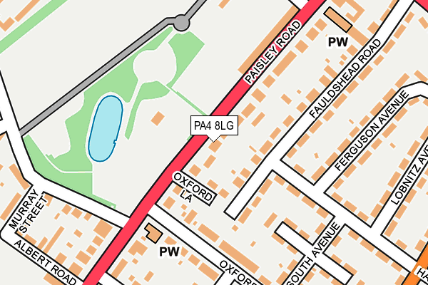 PA4 8LG map - OS OpenMap – Local (Ordnance Survey) PA4 8LG map - OS OpenMap – Local (Ordnance Survey)
