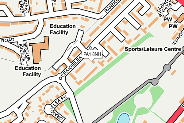 PA4 8NH map - OS OpenMap – Local (Ordnance Survey) PA4 8NH map - OS OpenMap – Local (Ordnance Survey)