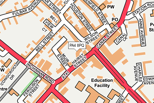 PA4 8PQ map - OS OpenMap – Local (Ordnance Survey) PA4 8PQ map - OS OpenMap – Local (Ordnance Survey)