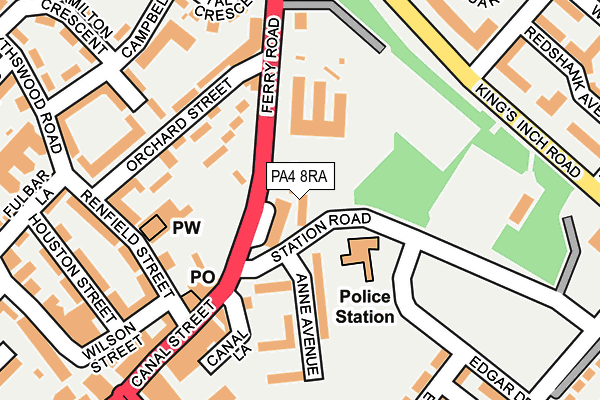 PA4 8RA map - OS OpenMap – Local (Ordnance Survey) PA4 8RA map - OS OpenMap – Local (Ordnance Survey)