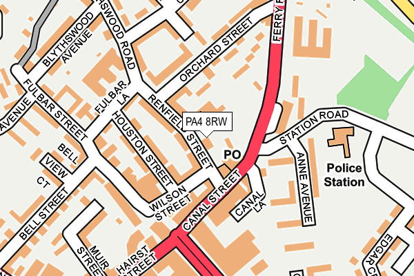 PA4 8RW map - OS OpenMap – Local (Ordnance Survey) PA4 8RW map - OS OpenMap – Local (Ordnance Survey)
