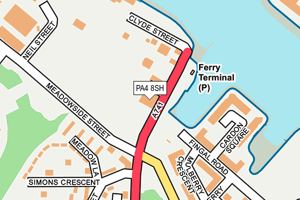 PA4 8SH map - OS OpenMap – Local (Ordnance Survey) PA4 8SH map - OS OpenMap – Local (Ordnance Survey)