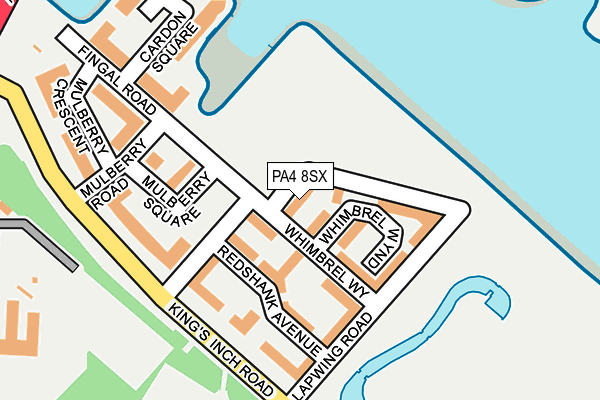 PA4 8SX map - OS OpenMap – Local (Ordnance Survey) PA4 8SX map - OS OpenMap – Local (Ordnance Survey)