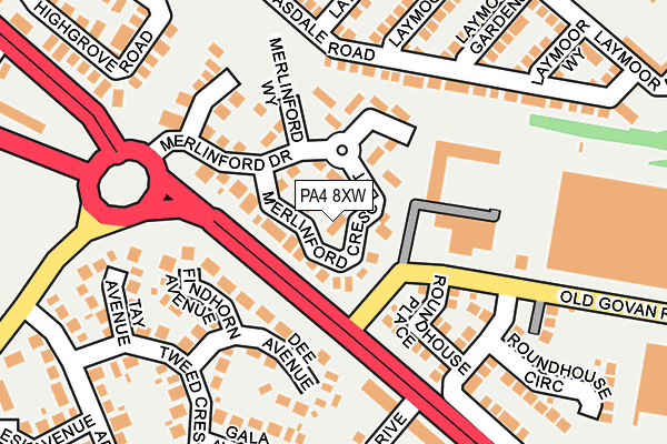 PA4 8XW map - OS OpenMap – Local (Ordnance Survey)