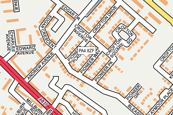 PA4 8ZF map - OS OpenMap – Local (Ordnance Survey) PA4 8ZF map - OS OpenMap – Local (Ordnance Survey)