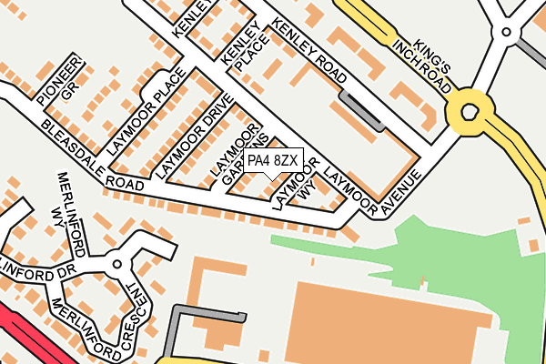 PA4 8ZX map - OS OpenMap – Local (Ordnance Survey) PA4 8ZX map - OS OpenMap – Local (Ordnance Survey)