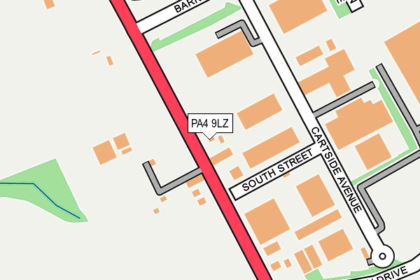 PA4 9LZ map - OS OpenMap – Local (Ordnance Survey) PA4 9LZ map - OS OpenMap – Local (Ordnance Survey)