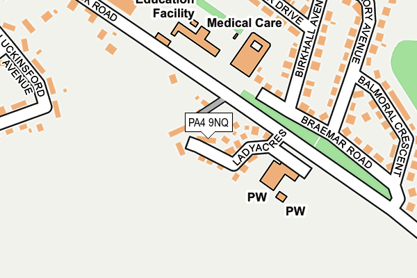PA4 9NQ map - OS OpenMap – Local (Ordnance Survey) PA4 9NQ map - OS OpenMap – Local (Ordnance Survey)