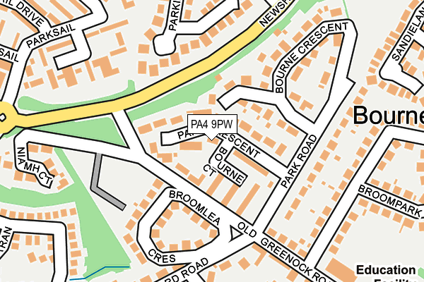 PA4 9PW map - OS OpenMap – Local (Ordnance Survey) PA4 9PW map - OS OpenMap – Local (Ordnance Survey)