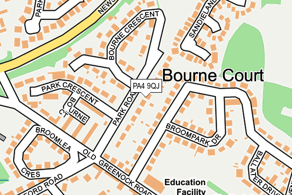 PA4 9QJ map - OS OpenMap – Local (Ordnance Survey) PA4 9QJ map - OS OpenMap – Local (Ordnance Survey)