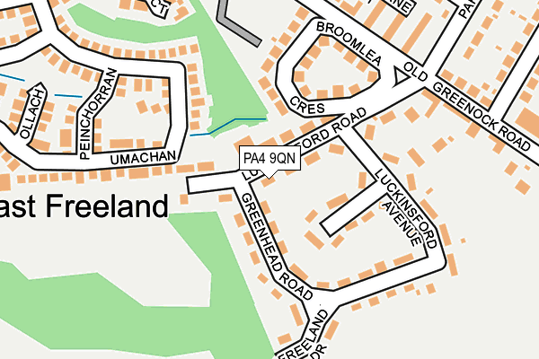 PA4 9QN map - OS OpenMap – Local (Ordnance Survey) PA4 9QN map - OS OpenMap – Local (Ordnance Survey)