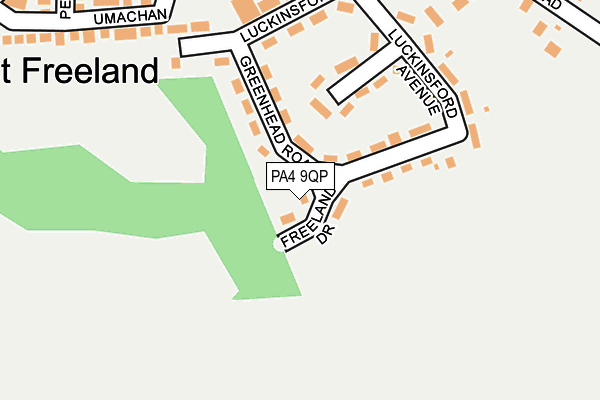 PA4 9QP map - OS OpenMap – Local (Ordnance Survey) PA4 9QP map - OS OpenMap – Local (Ordnance Survey)
