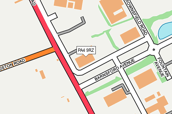PA4 9RZ map - OS OpenMap – Local (Ordnance Survey) PA4 9RZ map - OS OpenMap – Local (Ordnance Survey)