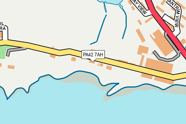 PA42 7AH map - OS OpenMap – Local (Ordnance Survey) PA42 7AH map - OS OpenMap – Local (Ordnance Survey)