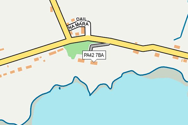 PA42 7BA map - OS OpenMap – Local (Ordnance Survey) PA42 7BA map - OS OpenMap – Local (Ordnance Survey)