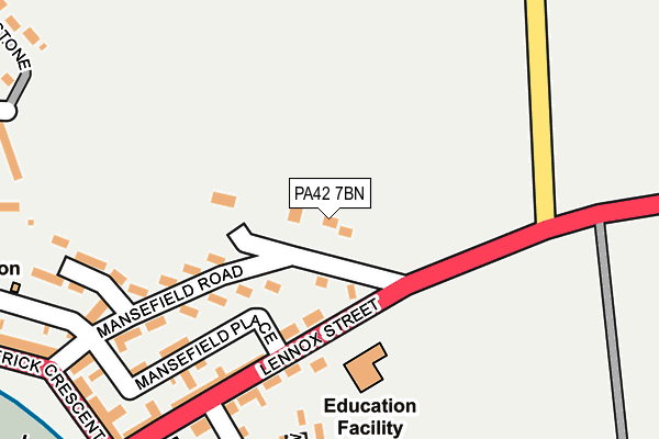 PA42 7BN map - OS OpenMap – Local (Ordnance Survey) PA42 7BN map - OS OpenMap – Local (Ordnance Survey)