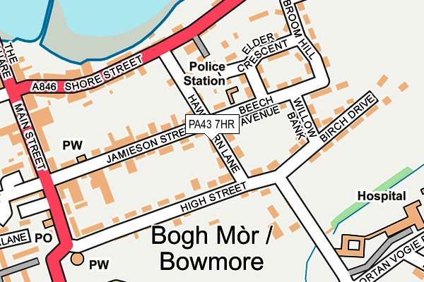 PA43 7HR map - OS OpenMap – Local (Ordnance Survey) PA43 7HR map - OS OpenMap – Local (Ordnance Survey)