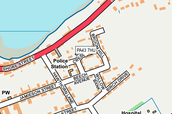 PA43 7HU map - OS OpenMap – Local (Ordnance Survey) PA43 7HU map - OS OpenMap – Local (Ordnance Survey)