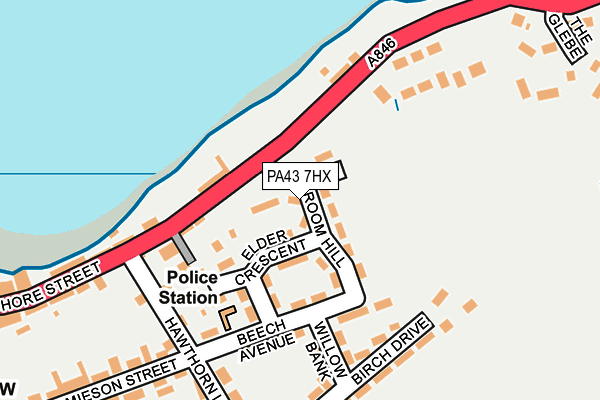 PA43 7HX map - OS OpenMap – Local (Ordnance Survey) PA43 7HX map - OS OpenMap – Local (Ordnance Survey)