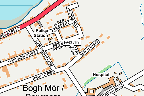PA43 7HY map - OS OpenMap – Local (Ordnance Survey) PA43 7HY map - OS OpenMap – Local (Ordnance Survey)