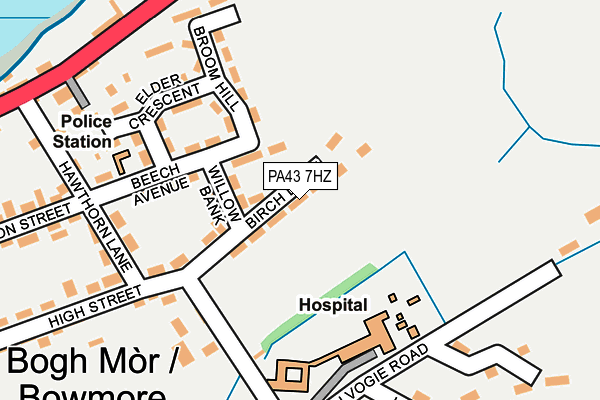 PA43 7HZ map - OS OpenMap – Local (Ordnance Survey) PA43 7HZ map - OS OpenMap – Local (Ordnance Survey)