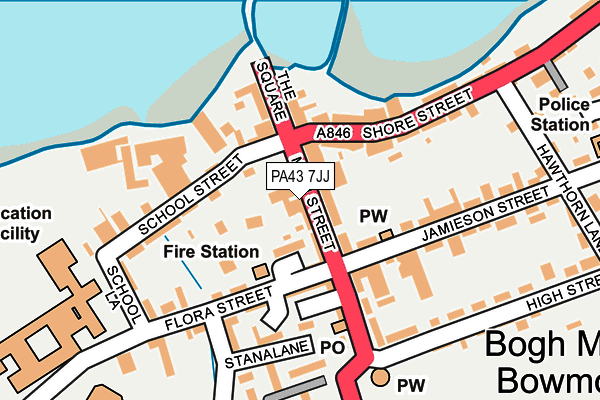 PA43 7JJ map - OS OpenMap – Local (Ordnance Survey)