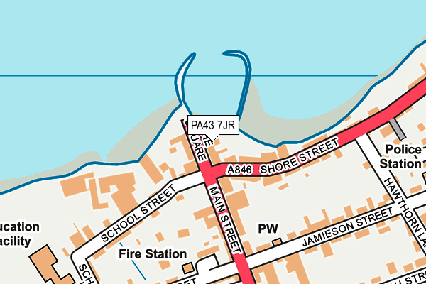 PA43 7JR map - OS OpenMap – Local (Ordnance Survey) PA43 7JR map - OS OpenMap – Local (Ordnance Survey)